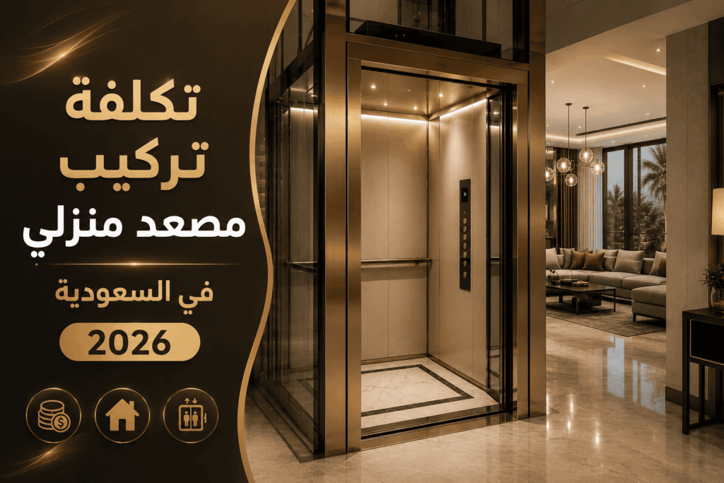 تكلفة تركيب مصعد منزلي في السعودية 2026 1 تكلفة تركيب مصعد منزلي في السعودية 2026
