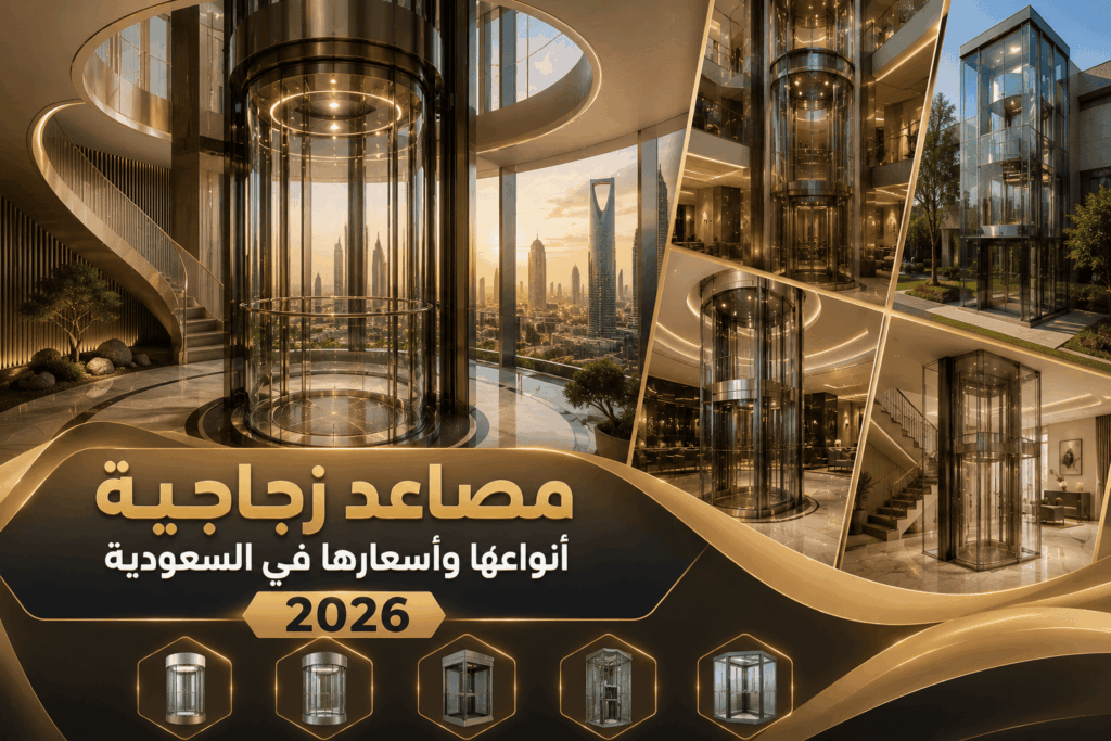 مصاعد زجاجية أنواعها وأسعارها في السعودية 2026 1 مصاعد زجاجية أنواعها وأسعارها في السعودية 2026